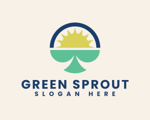 Farm Leaf Sprout logo design