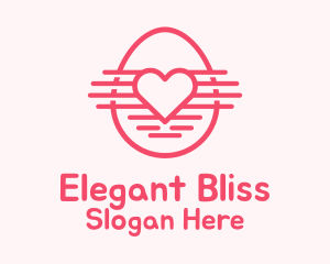 Pink Heart Egg Logo
