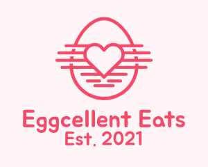 Pink Heart Egg logo