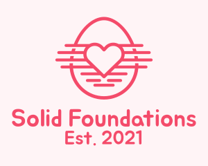 Pink Heart Egg logo