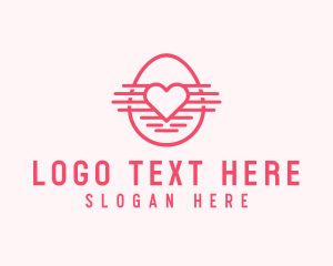 Pink Heart Egg logo