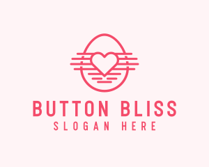 Pink Heart Egg logo design