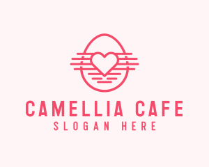 Pink Heart Egg logo design