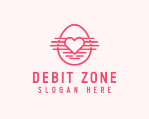 Pink Heart Egg logo design