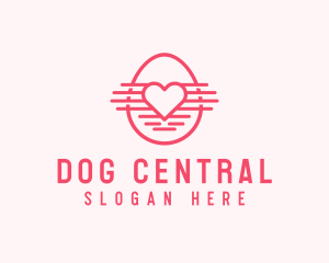 Pink Heart Egg logo design