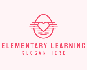 Pink Heart Egg logo design