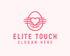 Pink Heart Egg logo design