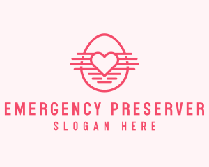 Pink Heart Egg logo design