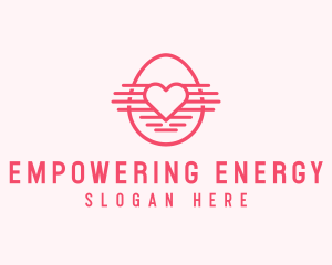 Pink Heart Egg logo design