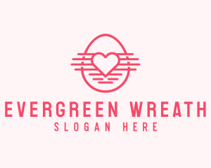 Pink Heart Egg logo design