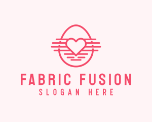 Pink Heart Egg logo design