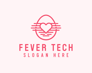 Pink Heart Egg logo design