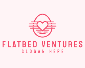 Pink Heart Egg logo design