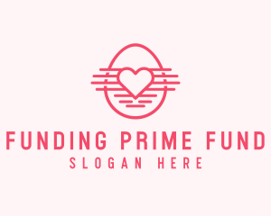 Pink Heart Egg logo design