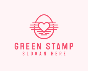 Pink Heart Egg logo design