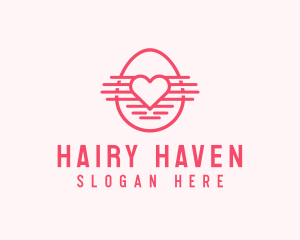 Pink Heart Egg logo design