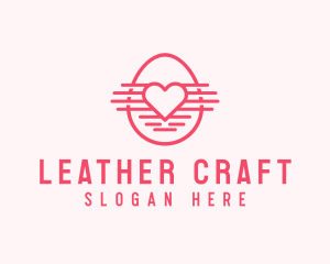 Pink Heart Egg logo design