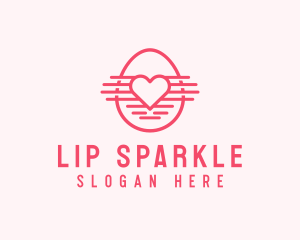 Pink Heart Egg logo design