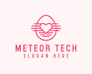 Pink Heart Egg logo design