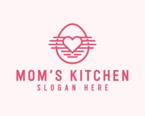 Pink Heart Egg logo design