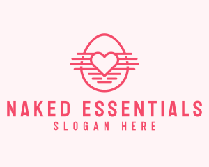 Pink Heart Egg logo design