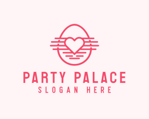 Pink Heart Egg logo design