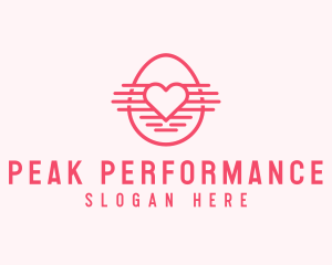 Pink Heart Egg logo design