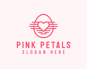 Pink Heart Egg logo design