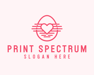 Pink Heart Egg logo design