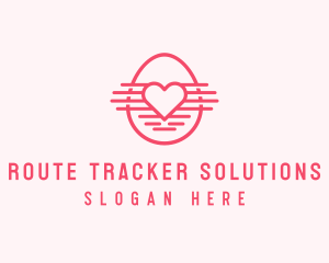 Pink Heart Egg logo design