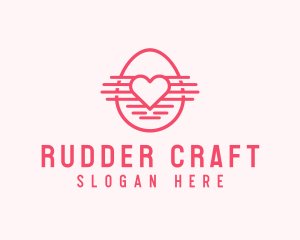 Pink Heart Egg logo design