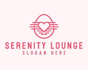 Pink Heart Egg logo design