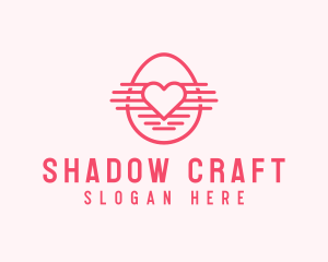 Pink Heart Egg logo design