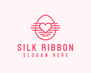 Pink Heart Egg logo design