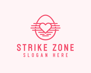 Pink Heart Egg logo design