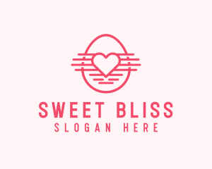 Pink Heart Egg logo design