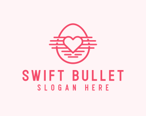 Pink Heart Egg logo design