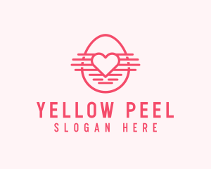 Pink Heart Egg logo design