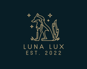 Luxe Stars Wolf  logo design