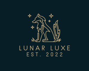 Luxe Stars Wolf  logo design