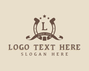 Vintage Grunge Horseshoe logo