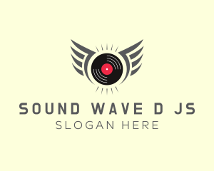 Vinyl Wing Music logo design