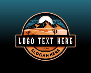 Night Adventure Desert Outdoor Logo