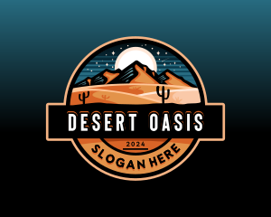 Night Adventure Desert Outdoor logo design