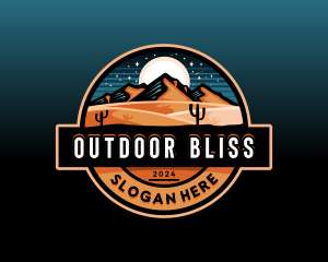 Night Adventure Desert Outdoor logo design