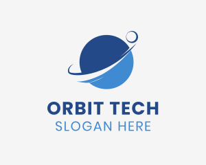 Modern Planet Orbit logo design