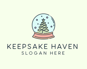 Christmas Snow Globe logo design