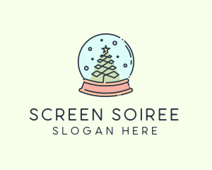 Christmas Snow Globe logo design