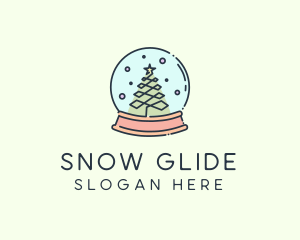 Christmas Snow Globe logo design