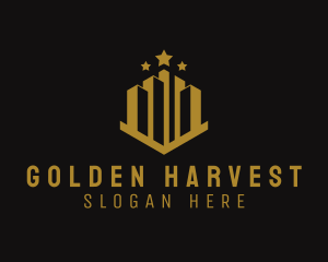 Golden Building Property logo design